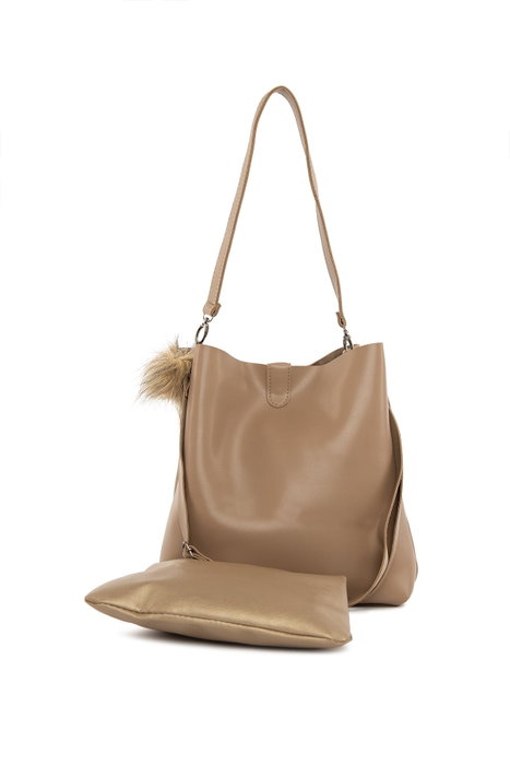 Zoozie Bags Bolso Bandolera Midi Visón con Flecos